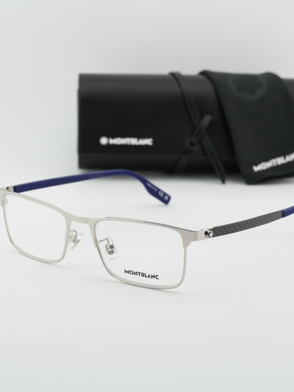Montblanc MB0187O 002 Rectangle Eyeglasses – Silver 54mm